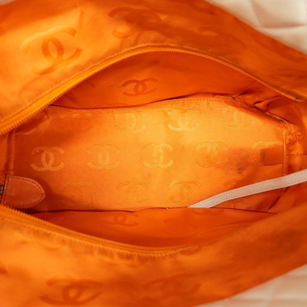 Chanel Cambon Tote Bag Lambskin Python White Silv… - image 4